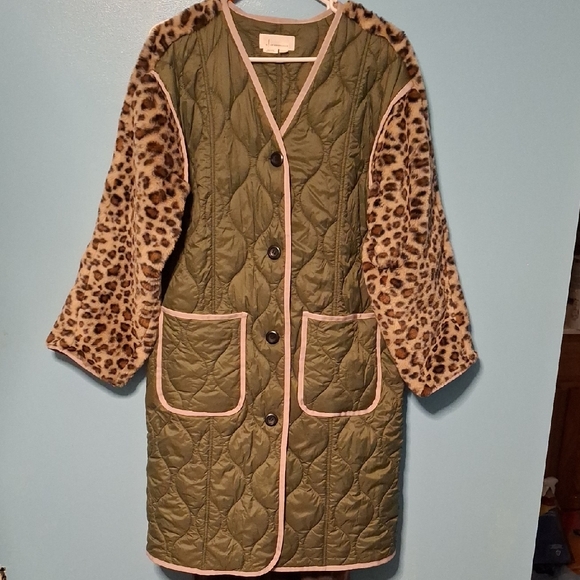 Anthropologie Jackets & Blazers - Anthropologie Olive Quilted Jacket
